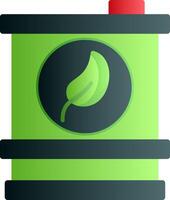 Biofuel Barrell Flat Gradient Icon vector