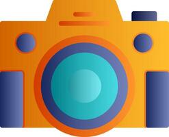 Compact Camera Flat Gradient Icon vector