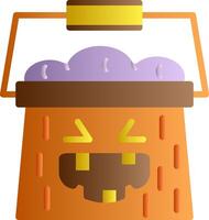 Trick or Treat Flat Gradient Icon vector