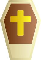 Coffin Flat Gradient Icon vector