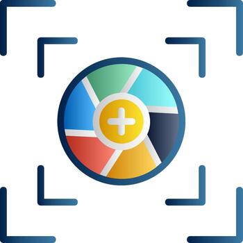 cámara marco plano degradado icono vector