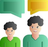 Discussion Flat Gradient Icon vector