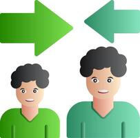 Mediator Flat Gradient Icon vector