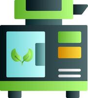 Eco Generator Flat Gradient Icon vector