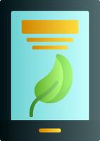 Eco Smartphone Flat Gradient Icon vector
