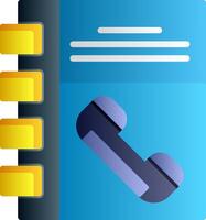 Phonebook Flat Gradient Icon vector