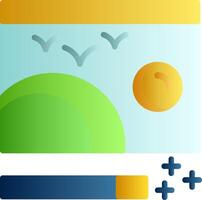 Photo Editing Flat Gradient Icon vector