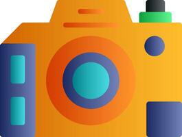 Dslr Camera Flat Gradient Icon vector