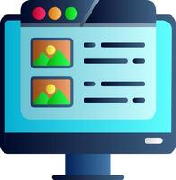 Landing Page Flat Gradient Icon vector