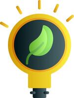 Eco Bulb Flat Gradient Icon vector