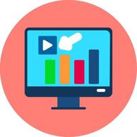 Clickstream Analysis Flat Multi Color Icon vector