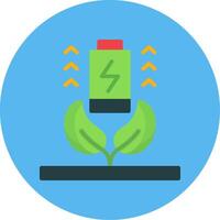 Green City Flat Multi Color Icon vector
