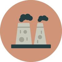 Geothermal Energy Flat Multi Color Icon vector