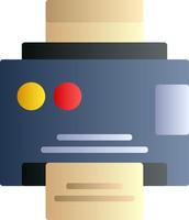 Printer Flat Gradient Icon vector