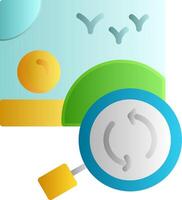 Search Image Flat Gradient Icon vector