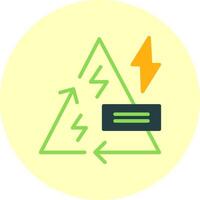 Recycle Energy Flat Multi Color Icon vector