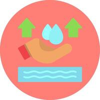 Save Water Flat Multi Color Icon vector