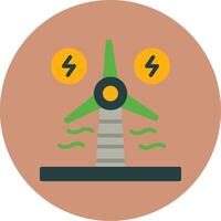 Renewable Energy Flat Multi Color Icon vector