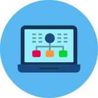 Ux Analytics Flat Multi Color Icon vector