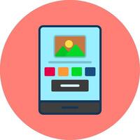 High Fidelity Wireframe Flat Multi Color Icon vector