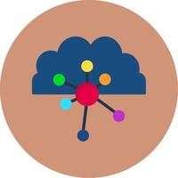 Mindmap Flat Multi Color Icon vector