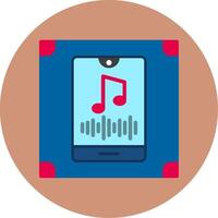 Vertical Rhythm Flat Multi Color Icon vector