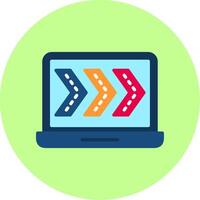 Breadcrumbs Flat Multi Color Icon vector