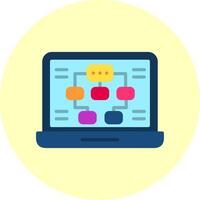 Information Architecture Flat Multi Color Icon vector