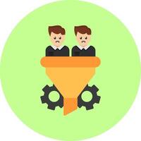 Conversion Rate Flat Multi Color Icon vector