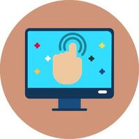 Call To Action Flat Multi Color Icon vector
