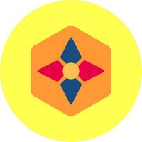 Negative Space Flat Multi Color Icon vector