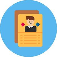 User Persona Flat Multi Color Icon vector