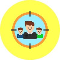 Focus Group Flat Multi Color Icon vector