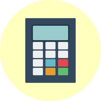 Calculator Flat Multi Color Icon vector