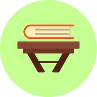 Bookshelf Flat Multi Color Icon vector