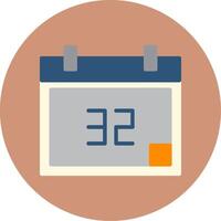 Calendar Flat Multi Color Icon vector