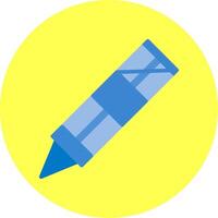 Crayon Flat Multi Color Icon vector
