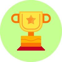 Trophy Flat Multi Color Icon vector