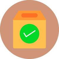 Checkbox Flat Multi Color Icon vector