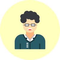 Teacher Flat Multi Color Icon vector