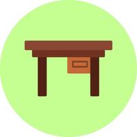 Desk Flat Multi Color Icon vector