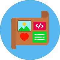 Mockup Flat Multi Color Icon vector