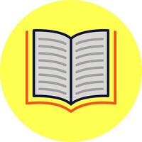 Open Book Flat Multi Color Icon vector
