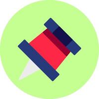 Push Pin Flat Multi Color Icon vector
