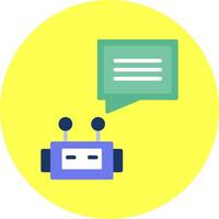 Chatbot Flat Multi Color Icon vector