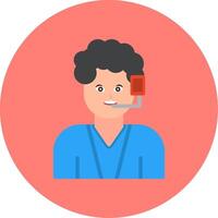 Customer Service Flat Multi Color Icon vector