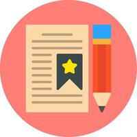 Favorite Flat Multi Color Icon vector