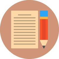 Contract Flat Multi Color Icon vector