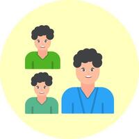 Group Flat Multi Color Icon vector