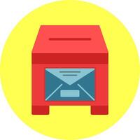 Mailbox Flat Multi Color Icon vector